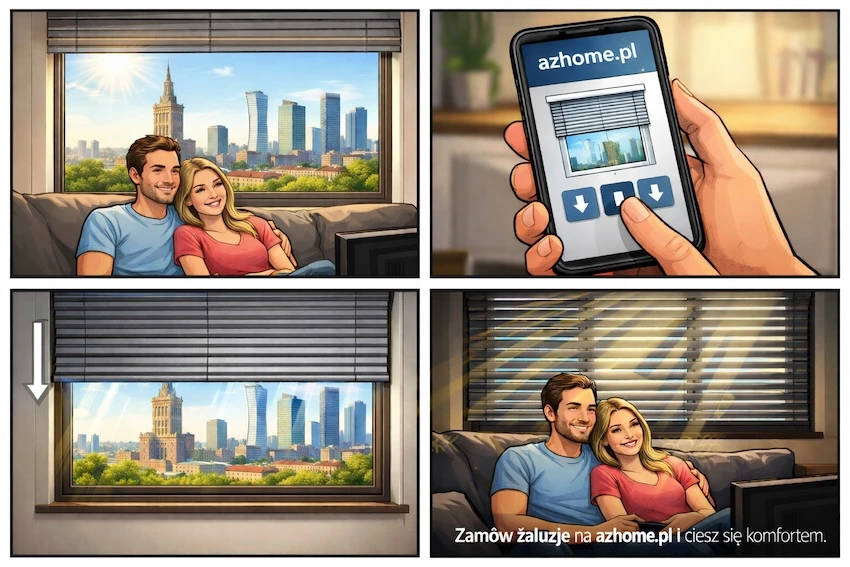 Żaluzje smart na aplikację.