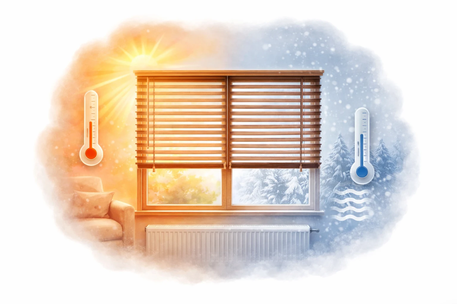 Żaluzje drewniane temperatura