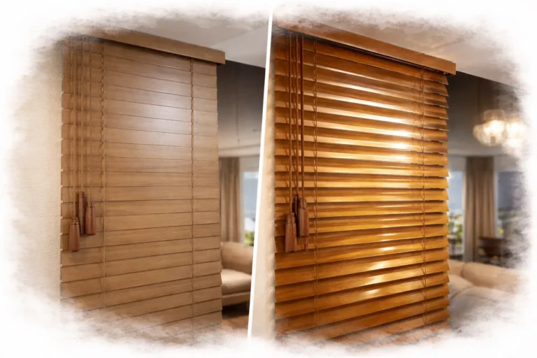 Żaluzje drewniane matowe czy z połyskiem